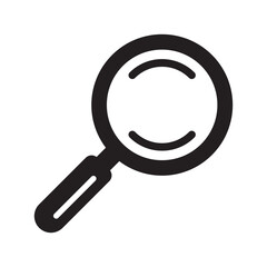 Magnifying glass icon, magnifier symbol. Loupe icon. 