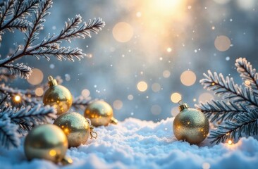 Christmas and New Year holiday background with bokeh vintage color toned