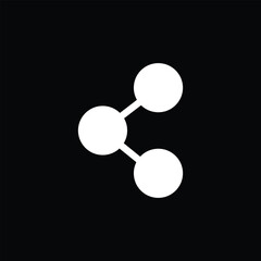 Abstract Molecular Structure Flat Icon Vector: Science, Chemistry, and Connection Symbol