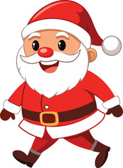 Santa claus character icon, christmas