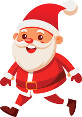 Santa claus character icon, christmas