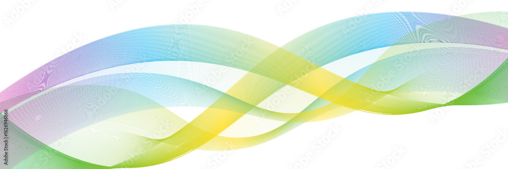 Poster abstract background of colored waves with smooth lines on a white background, design element. vector
