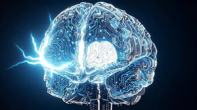 Exploring the Intricacies of a Futuristic Brain Design Showcasing Advanced Technology and Digital Patterns