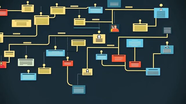 Complex Network Visualization: A Flowchart of Interconnections