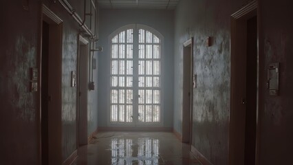 Architectural image of an empty corridor