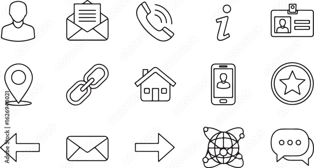 Poster collection of hand drawn sketch icons for web and mobile applications isolated on transparent backgr