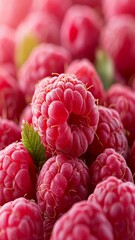 Fresh Raspberries Close Up