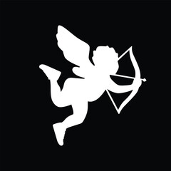 Valentine Amour Angel Vector – Romantic Cupid Clipart with Arrow for Love, Greeting Cards & Holiday Designs