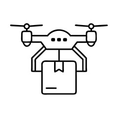 Drone delivery service concept for fast shipping and logistics with package aerial transport