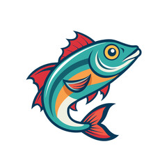 fish vector-vector-on a white background fish, vector, sea, illustration, animal,