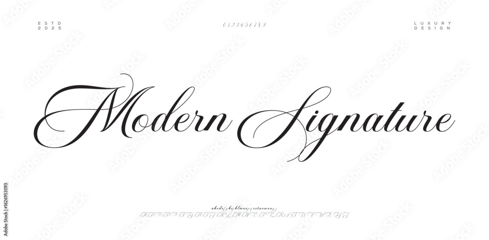 Aufkleber hand drawn vector alphabet. modern monoline signature script font. elegant signature font. best alph
