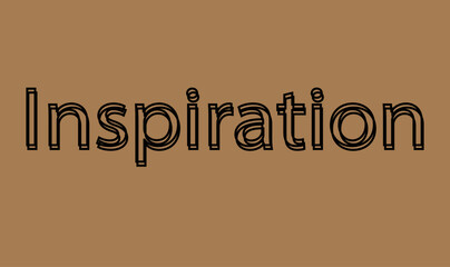  inspiration text written in lowercase letters.Vector lettering design.
