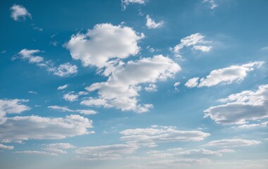 A view of a blue sky with some clouds