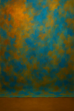 background studio blue orange cloud texture ground