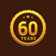 60 Years Anniversary Celebration Badge