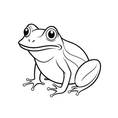 frog outline-vector on a white background