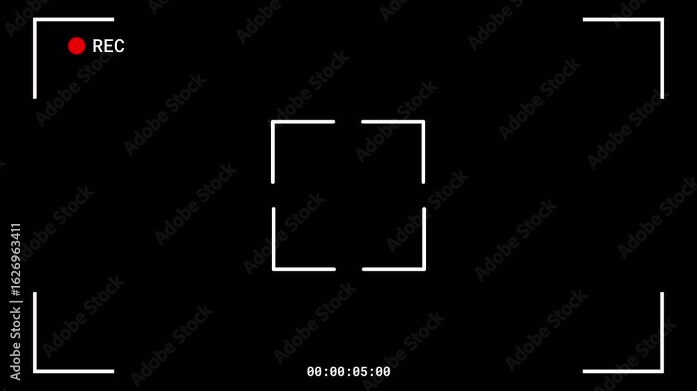 Poster camera recording overlay with alpha channel – 4k dslr camcorder interface with digital display and t