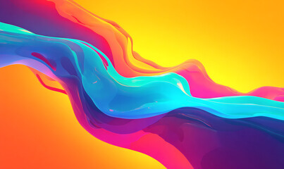 smooth 3D wave of glowing liquid colors
