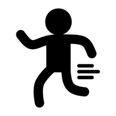 People action icon. Run