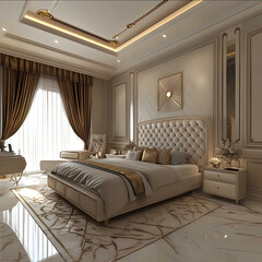 sports classical bedroom in dubai interior design