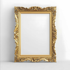 a gold ornate 13x19 poster frame against a white background
