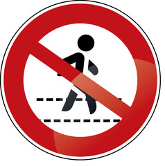 No entry for pedestrians Sign Vector Design