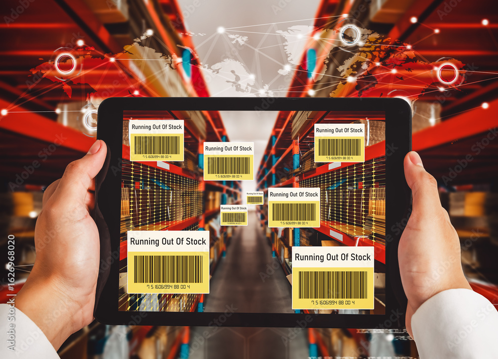 Poster smart warehouse management system using augmented reality technology to identify package picking and