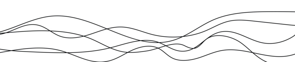 Thin curved wavy lines