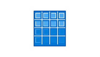 A grid of blue squares