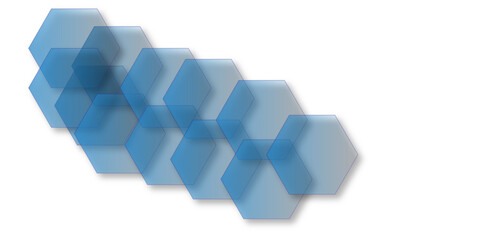 Abstract bule and grey hexagon technology geometric pattern concept white background.  Abstract Polygonal Honeycomb Pattern, Technology-Inspired Design, and a Luxurious, Modern Vector Background .