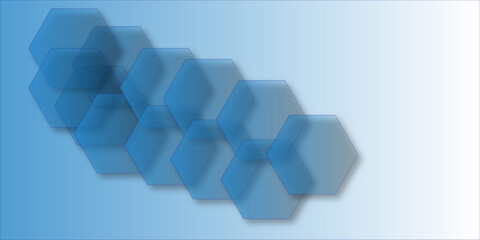 Abstract bule and grey hexagon technology geometric pattern concept white background.  Abstract Polygonal Honeycomb Pattern, Technology-Inspired Design, and a Luxurious, Modern Vector Background .