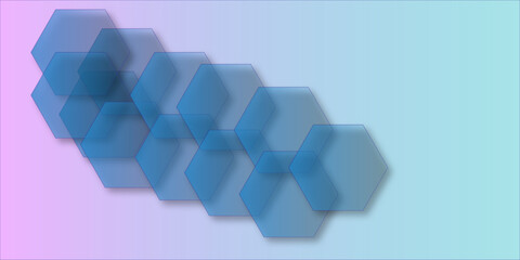 Abstract bule and grey hexagon technology geometric pattern concept white background.  Abstract Polygonal Honeycomb Pattern, Technology-Inspired Design, and a Luxurious, Modern Vector Background .