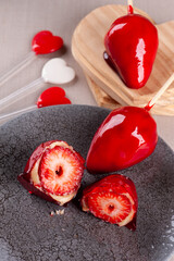 Delicious Brazilian dessert called Strawberry of Love - Morango do Amor