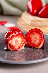 Delicious Brazilian dessert called Strawberry of Love - Morango do Amor
