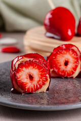 Delicious Brazilian dessert called Strawberry of Love - Morango do Amor