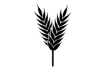wheat sheaf vector icon illustration silhouette