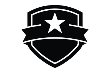 volunteer badge vector icon silhouette