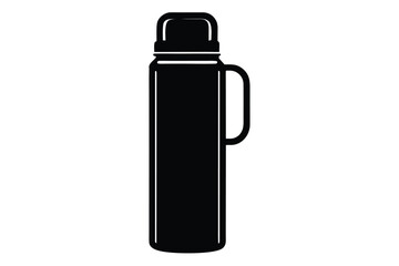 thermos flask vector icon silhouette