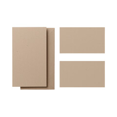 Fototapeta premium Blank Beige Business and Thank You Card Mockup – Minimal Eco Stationery Set