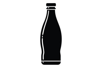 soda bottle vector icon silhouette