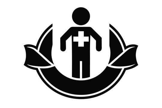 saving lives vector icon silhouette