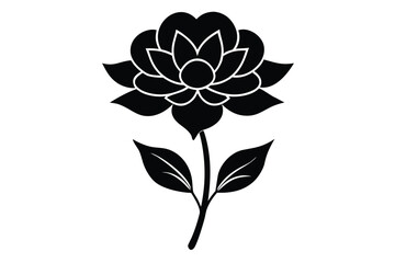 flower vector icon silhouette illustrations