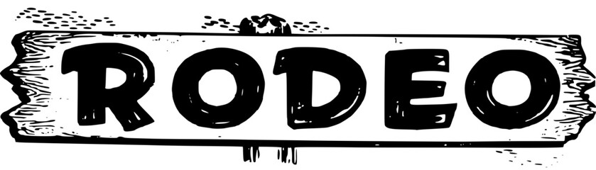 Retro Rodeo Sign
