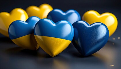 Heart-shaped symbols of support