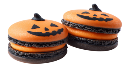 Festive Halloween Macarons Jack O Lantern Treats