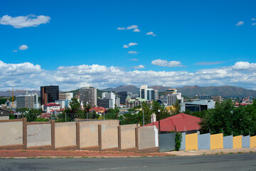 Cityscape  skyline Windhoek capital Namibia