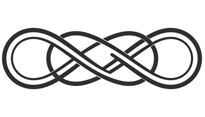 Intertwined infinity symbol.  Simple, elegant design