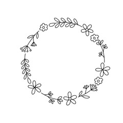 frame with floral elements