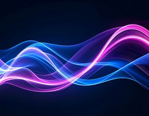 Fototapeta premium Abstract glowing waves in vibrant colors