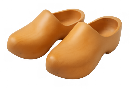 Traditional dutch clogs made from light wood, reflecting cultural heritage and practicality while serving as iconic footwear of the netherlands